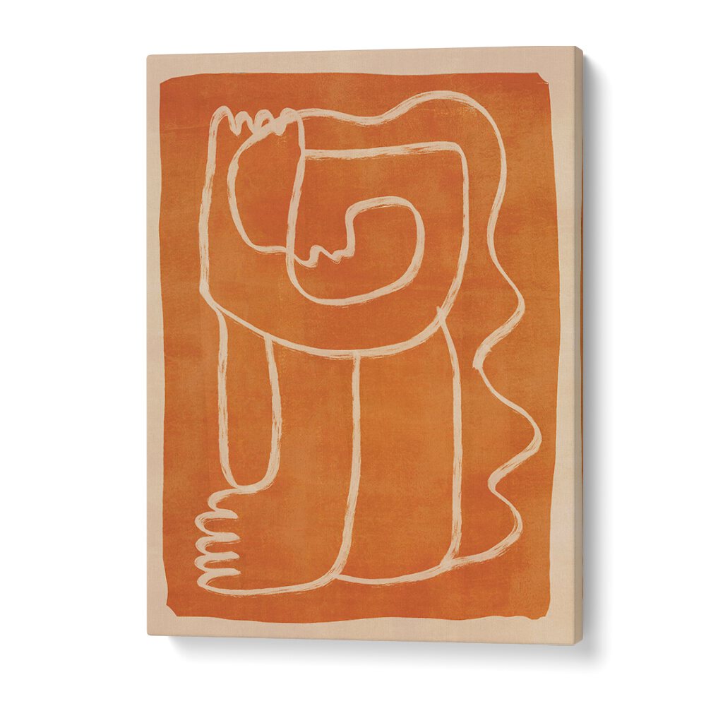 Elevate your decor with ABSTRACT LINE ART FIGURE, BOHO ART PAINTINGS featuring earthy tones and contemporary design.