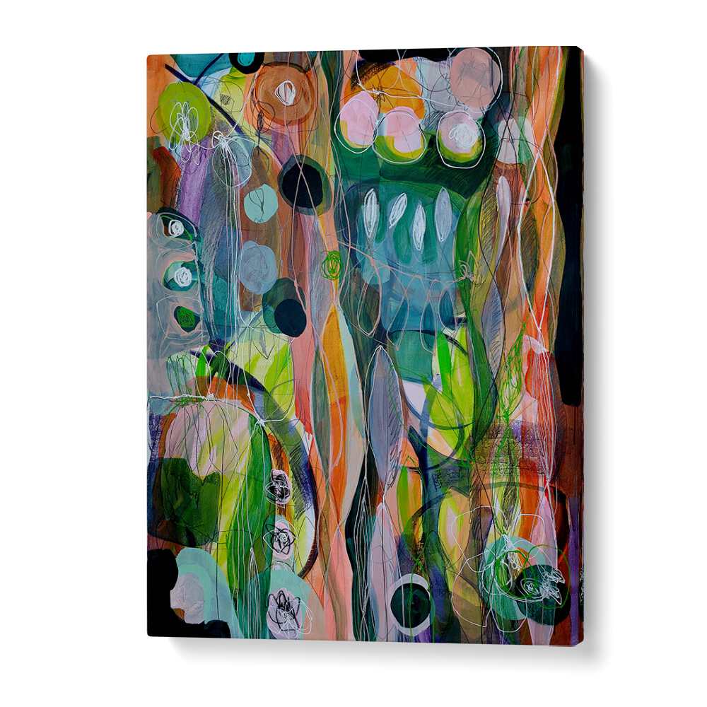 Vibrant AMAZONIA I, ABSTRACT PAINTINGS adds a contemporary touch to any space with its stunning acrylic design.