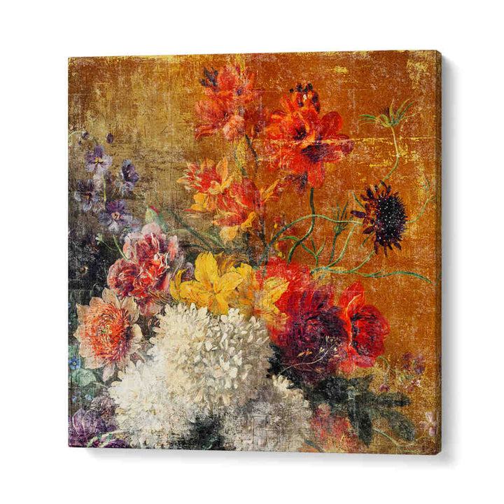 ART DISTRESSED  , FLORAL FLOWER PAINTINGS