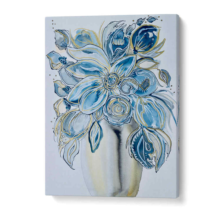 Stunning AZUL FLORAL, FLORAL FLOWER PAINTINGS featuring vibrant blues and intricate designs to enhance your space.