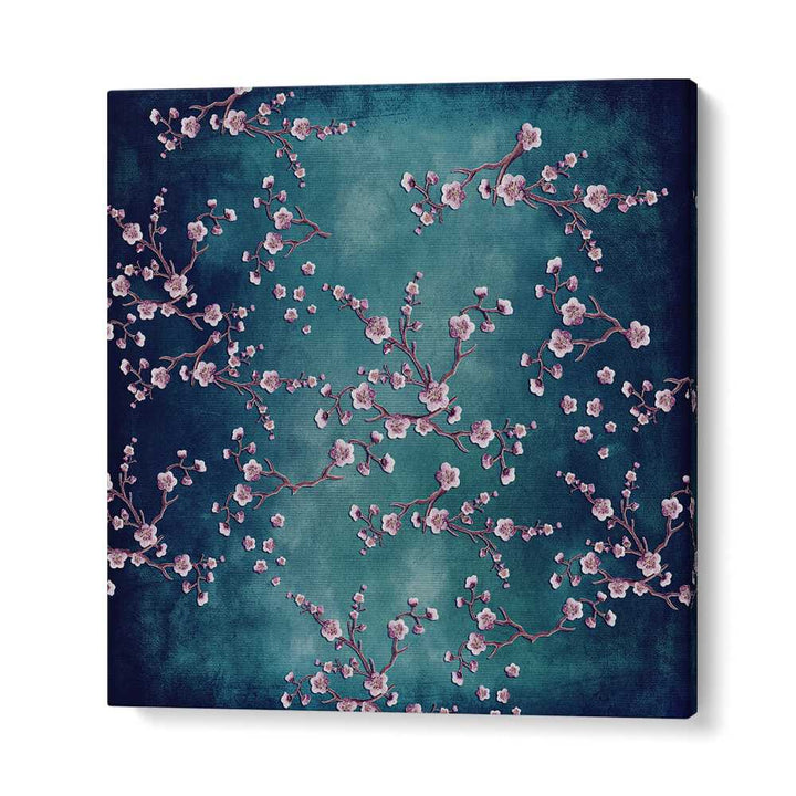 Cherry Blossom Dream, Floral Flower Paintings feature stunning abstract art with delicate pink blossoms on a serene background.