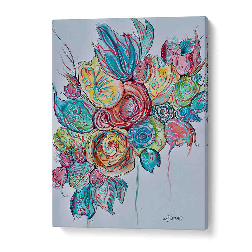 Vibrant COASTAL BLOOMS, FLORAL FLOWER PAINTINGS, showcasing colorful floral art for your living space.