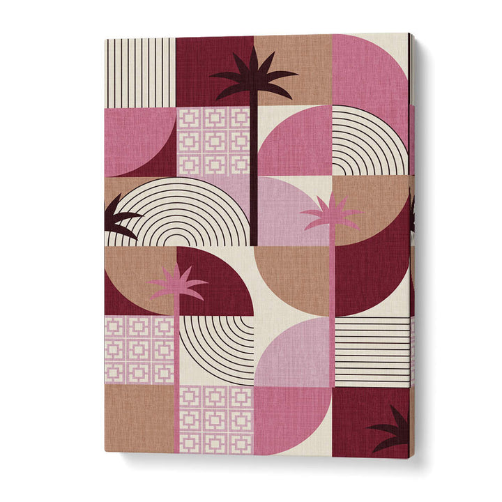 DESERT SHAPES AND PALMS MAUVE , FASHION POSTERS