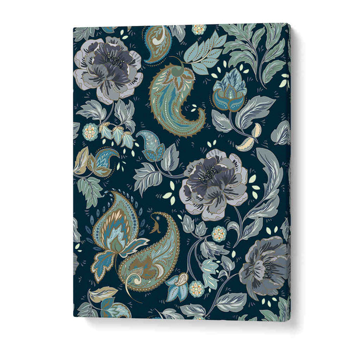 Elevate your decor with MOONSHINE BLUE, PATTERN ART PRINTS featuring elegant floral designs and rich colors.