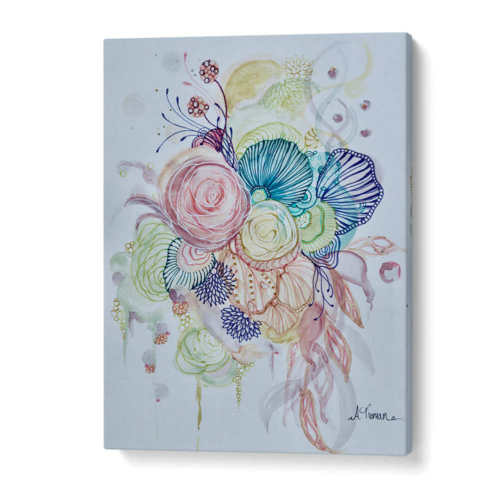 Vibrant INDULGENCE, FLORAL FLOWER PAINTINGS showcase abstract blooms, perfect for transforming your space into a floral paradise.