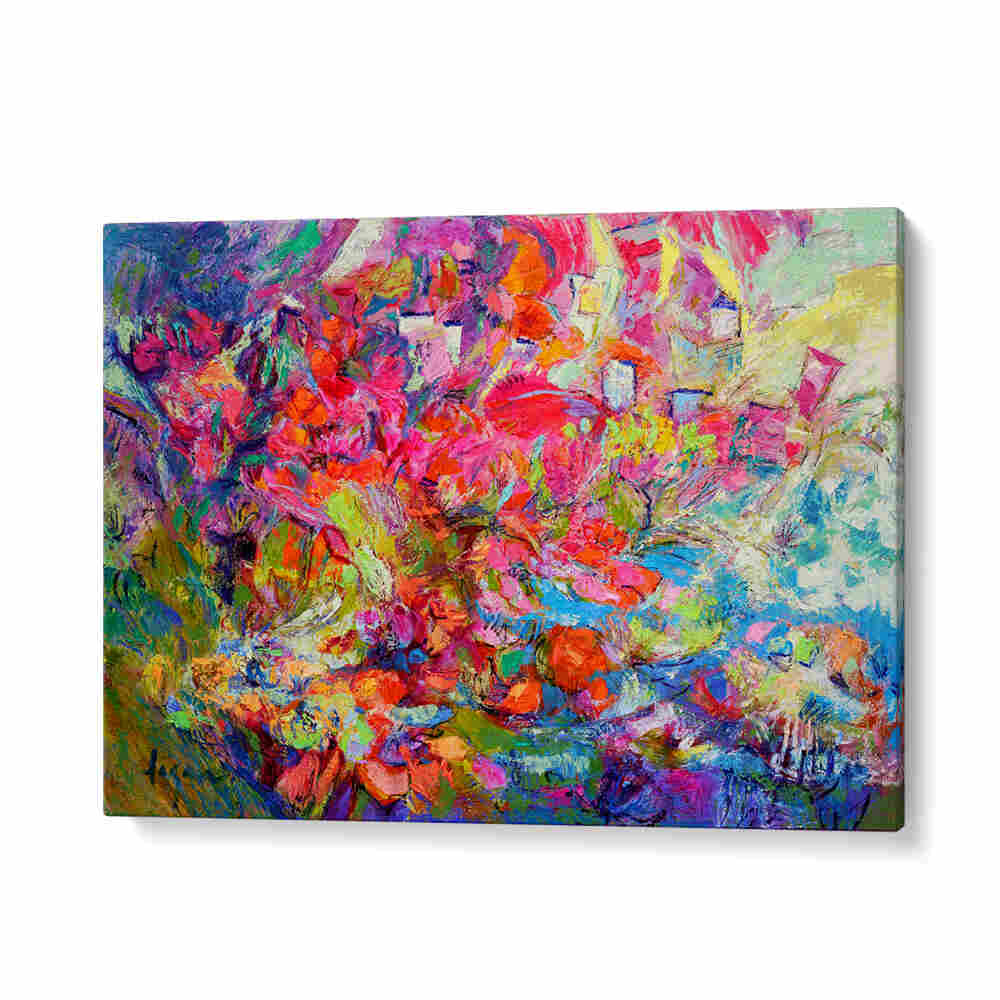 Vibrant pastel blooms with expressive brushstrokes — LUMINOUS PETAL CASCADE , FLORAL FLOWER PAINTINGS