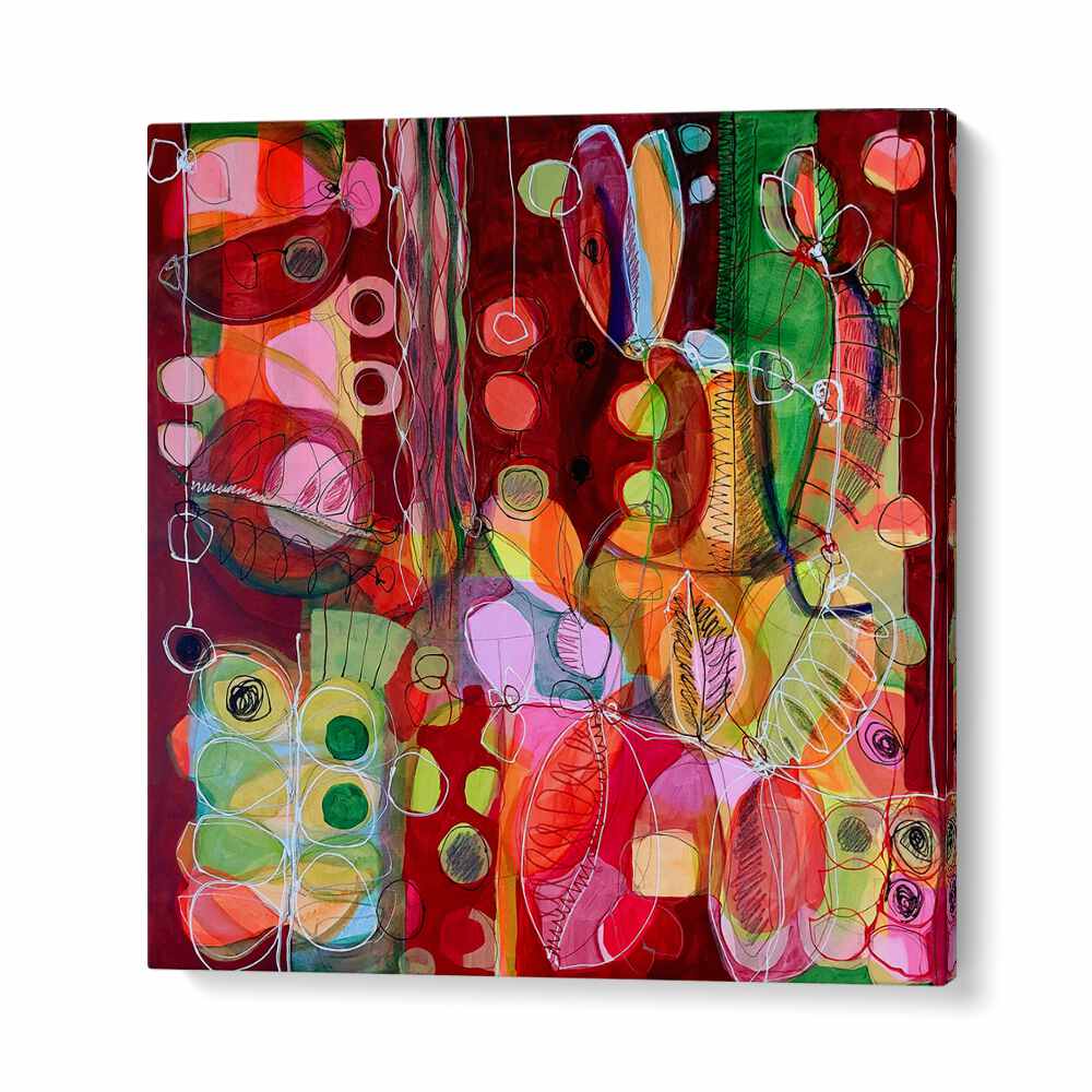 Vibrant “Nothing Like Summer, Abstract Paintings” showcasing dynamic hues and fluid strokes for modern decor.