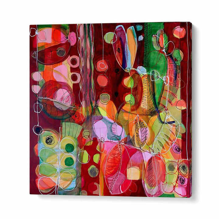 Vibrant “Nothing Like Summer, Abstract Paintings” showcasing dynamic hues and fluid strokes for modern decor.
