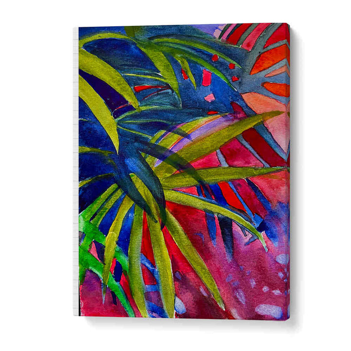 PALM SUNSET , FLORAL FLOWER PAINTINGS