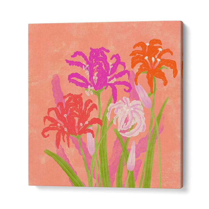 Vibrant RADIANT NERINES FLOWERS , FLORAL FLOWER PAINTINGS bring elegance and color to your home decor.