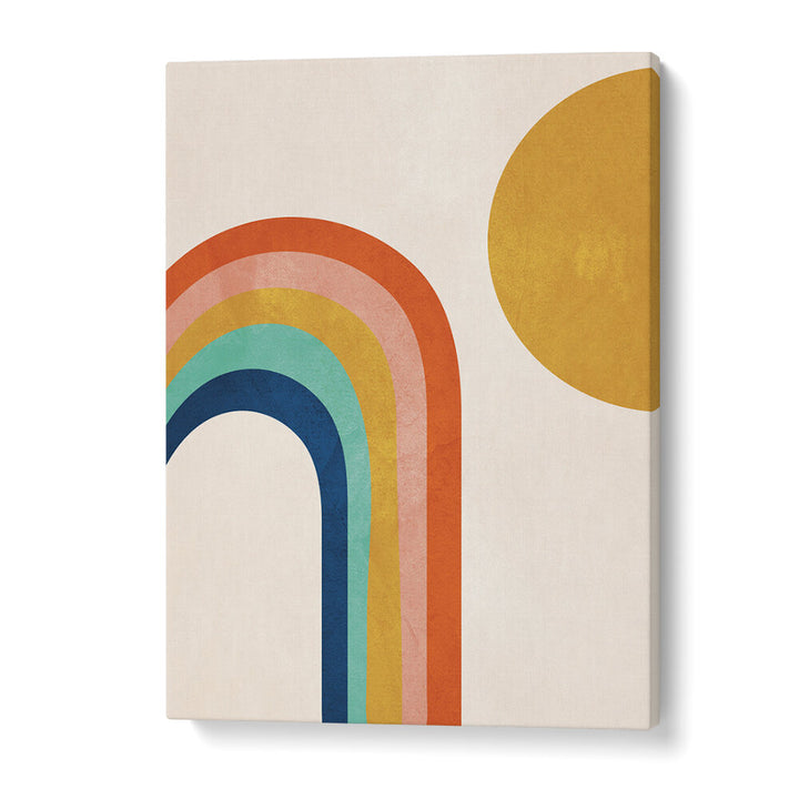 RETRO RAINBOW SUN , BOHO ART PAINTINGS