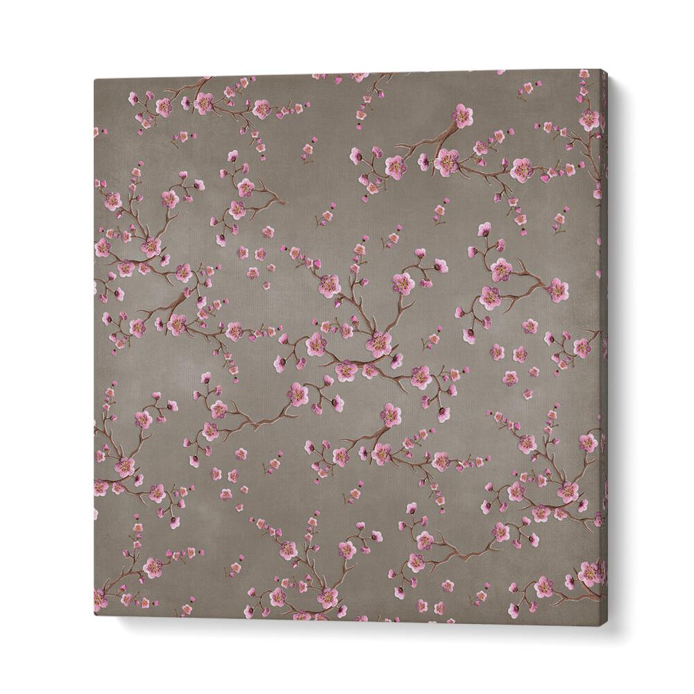 Delicate SAKURA BEIGE, FLORAL FLOWER PAINTINGS with soft pink blooms enhance any living space beautifully.