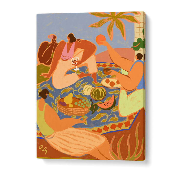 SUMMER PICNIC , PORTRAITS & FIGURATIVE ILLUSTRATIONS