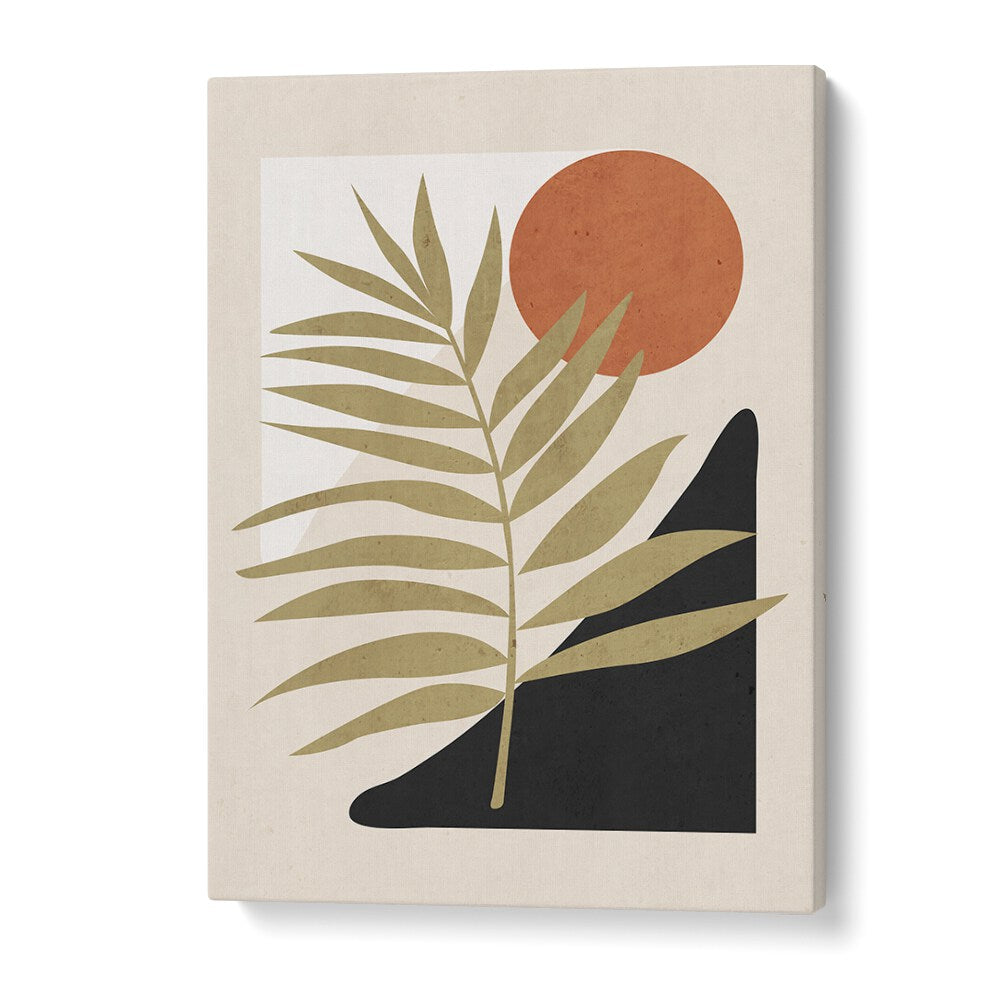 Tropical Leaf Abstract Art, Boho Art Paintings featuring earthy tones and vibrant hues for your stylish decor.