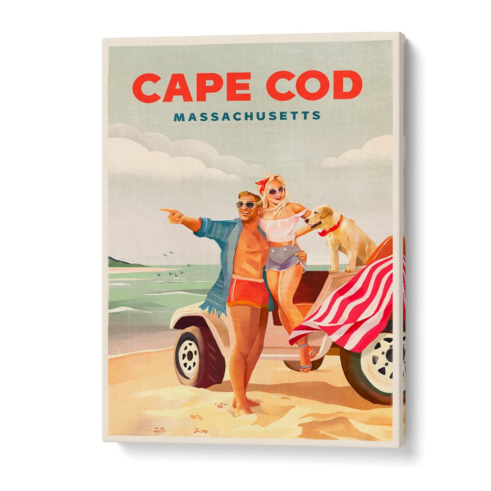 Vibrant CAPE COD MASSACHUSETTS, BEACH PAINTINGS capture summer fun by the sea, perfect for coastal art lovers.