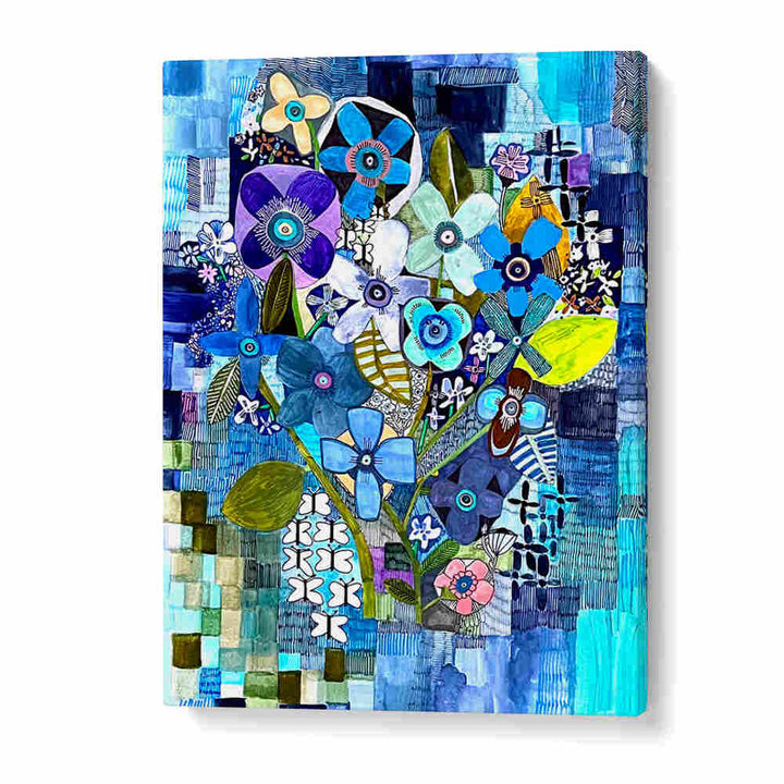 SO BLUE , FLORAL FLOWER PAINTINGS