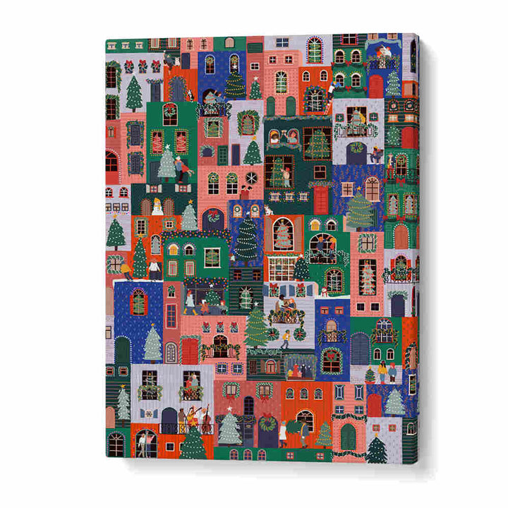 HOLIDAY HOUSES , PATTERN ART PRINTS