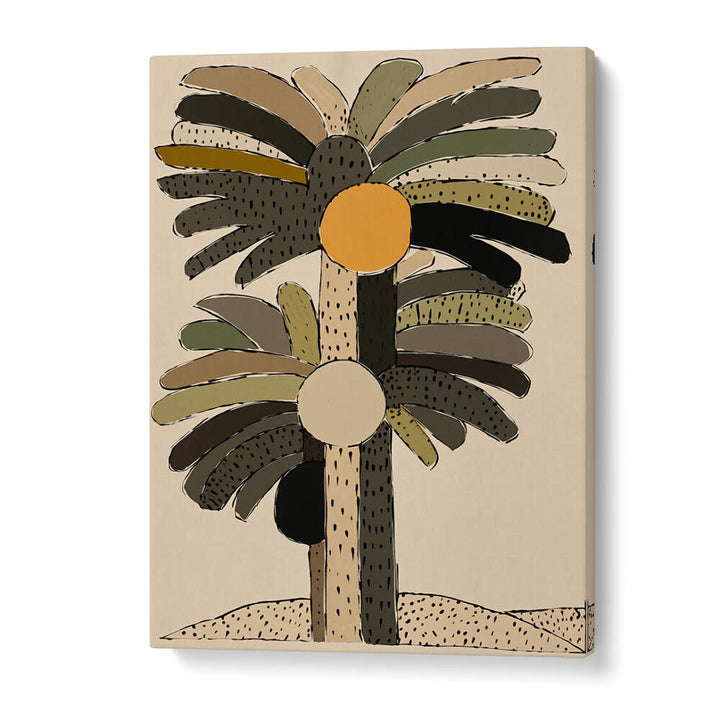 PALM SILHOUETTES , FLORAL FLOWER PAINTINGS