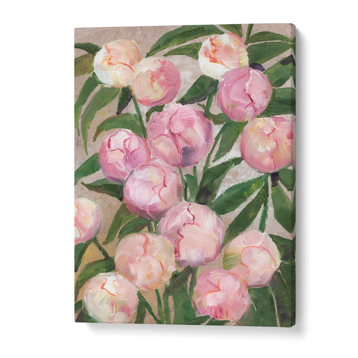 VALENTY PAINTERLY PEONIES , FLORAL FLOWER PAINTINGS