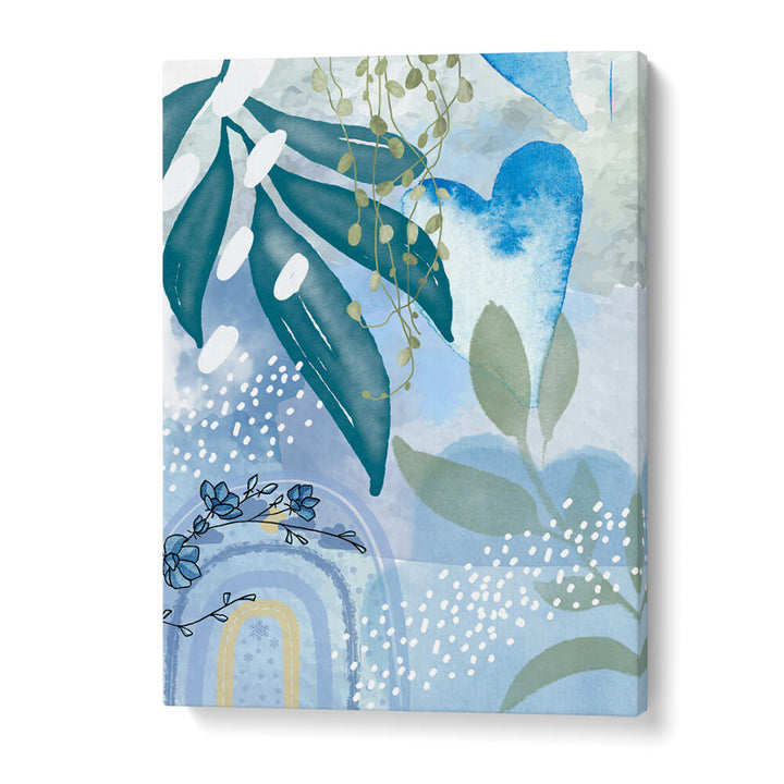 ICEBERG BLUE I , FLORAL FLOWER PAINTINGS