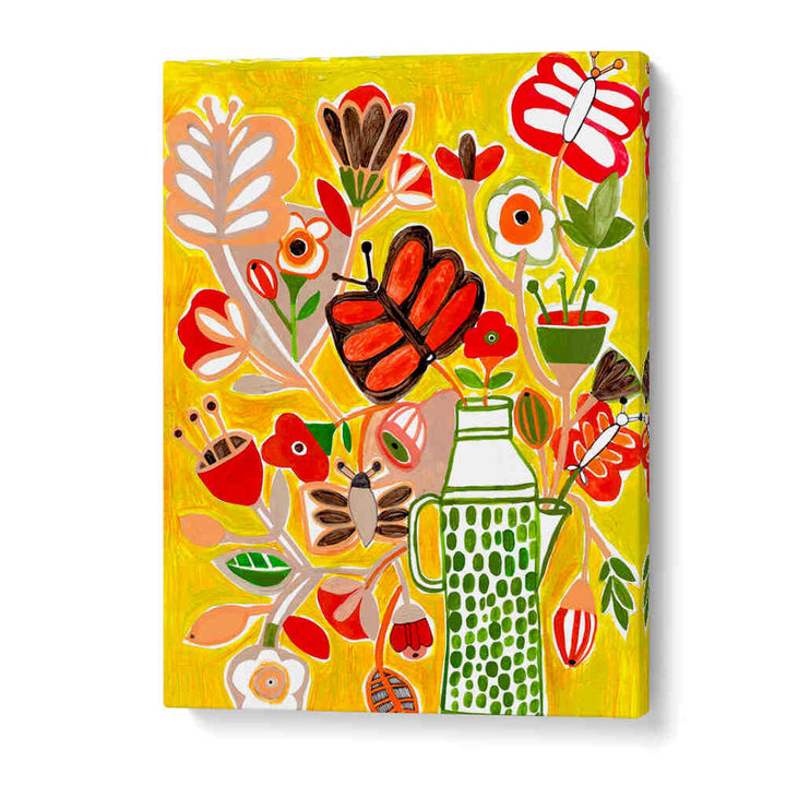 FLOWERS AND BUTTERFLIES , FLORAL FLOWER PAINTINGS