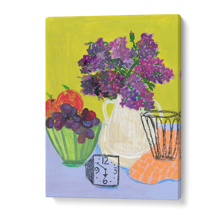 IT WAS TIME FOR LILACS , FLORAL FLOWER PAINTINGS