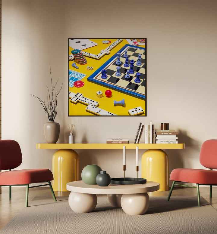 Brighten your space with GAMBLING, GAMING POSTERS, showcasing vibrant board games and dice for enthusiasts.