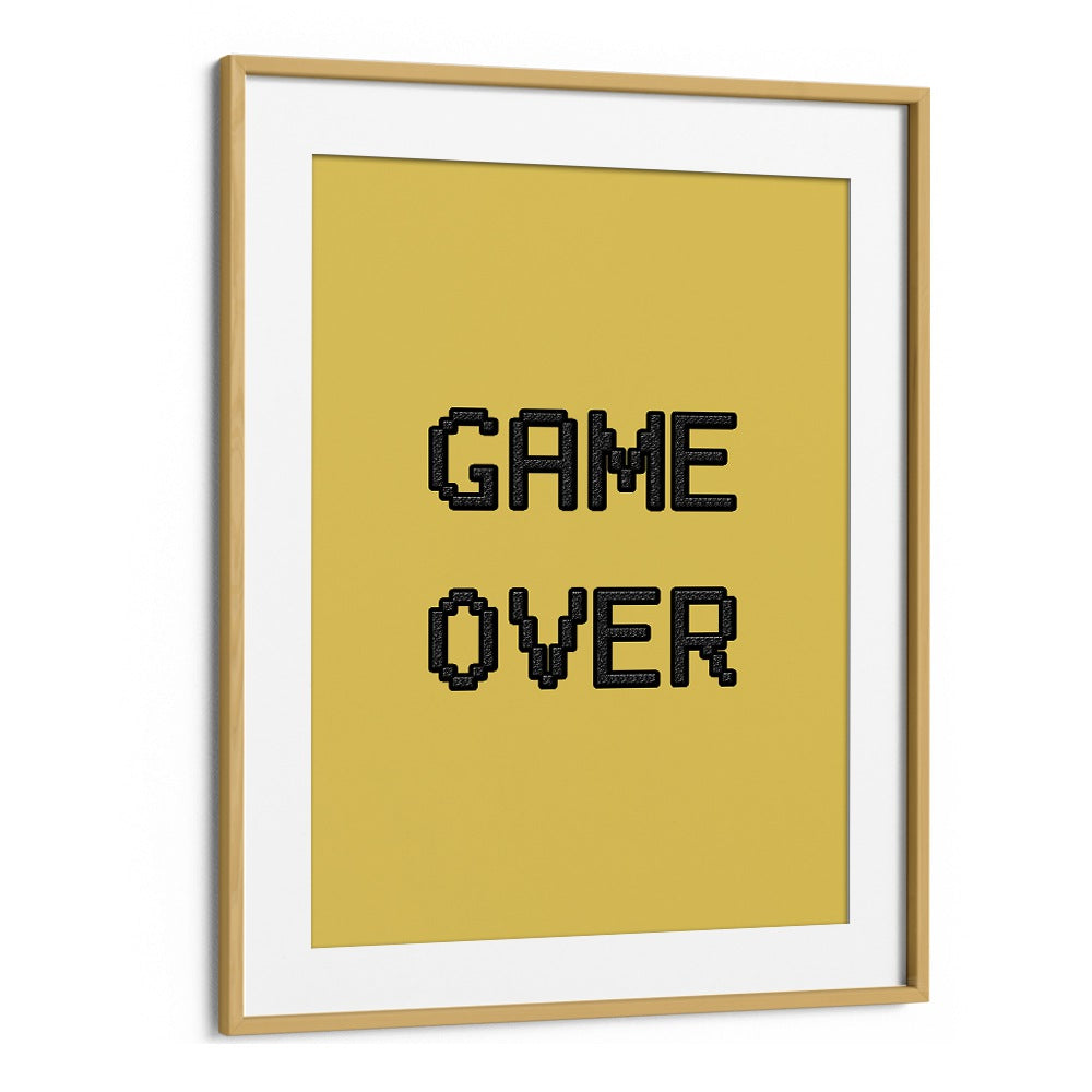 Stylish GAME OVER, GAMING POSTERS in a sleek frame, perfect for elevating any gaming space.