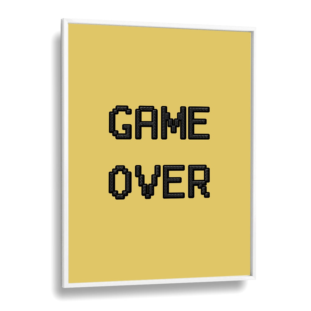 GAME OVER, GAMING POSTERS in a white frame, perfect for enhancing any gamer’s space with style and spirit.