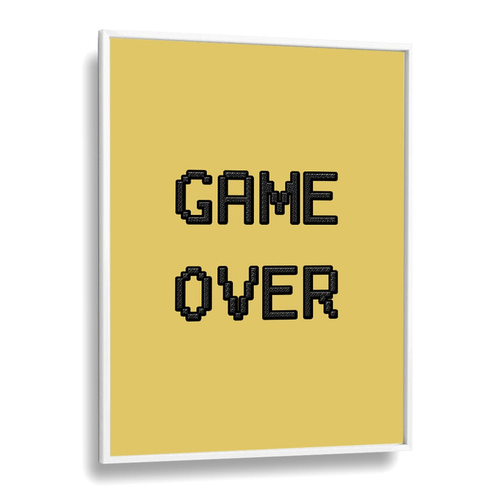 GAME OVER, GAMING POSTERS in a white frame, perfect for enhancing any gamer’s space with style and spirit.