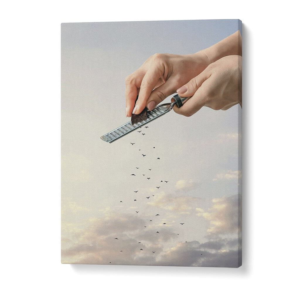 Garnished Flock, Surreal Art Prints capture enchanting surrealism, perfect for transforming your space with Vertigo Artography.