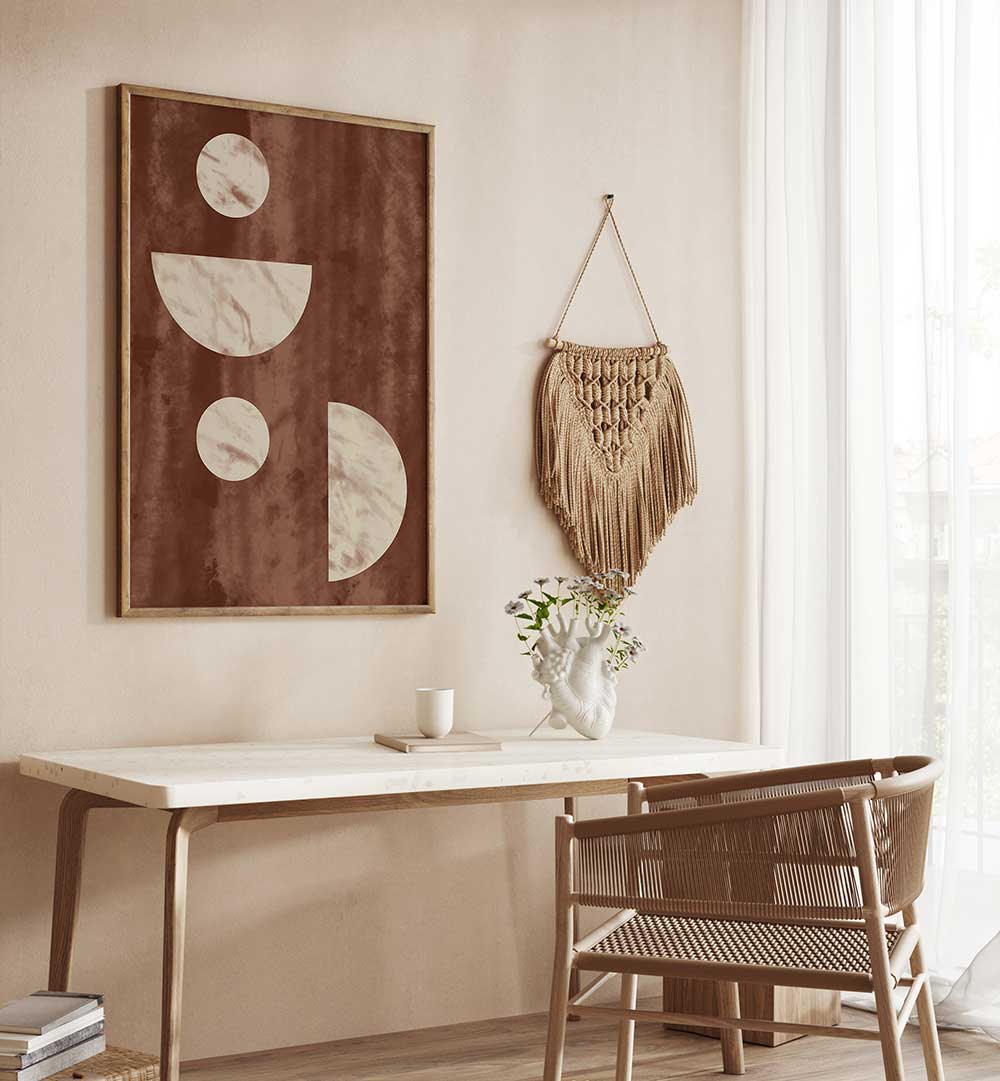 Stylish GEO MARBLE, BOHO ART PAINTINGS enhance contemporary living spaces with bold geometric designs.