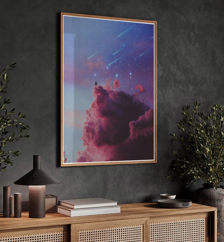 Elevate your space with GLAZE ON, SURREAL PAINTINGS, SURREAL ART PRINTS by Space Rocket Art, showcasing dreamy landscapes.