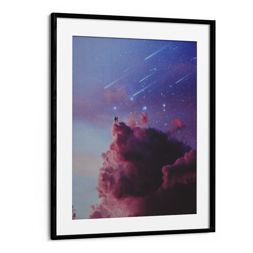 GLAZE ON surreal paintings in a sleek black frame, perfect for enhancing your space with SPACE ROCKET ART.