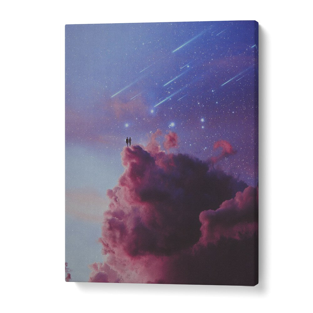 Elevate your space with GLAZE ON, SURREAL PAINTINGS, SURREAL ART PRINTS by Space Rocket Art, featuring dreamy cloudscapes.
