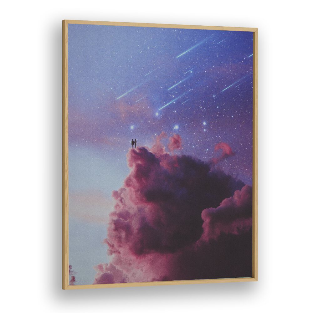 Elevate your decor with GLAZE ON, SURREAL PAINTINGS, SURREAL ART PRINTS by Space Rocket Art, featuring dreamy cloud imagery.