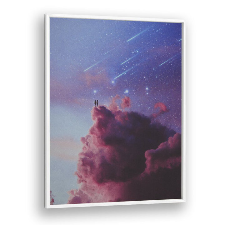 Elevate your space with GLAZE ON, SURREAL PAINTINGS, SURREAL ART PRINTS by Space Rocket Art, featuring dreamy clouds.