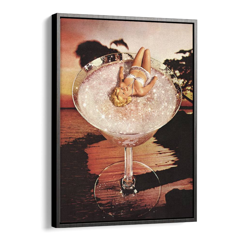 Surreal art print featuring a Glitter Pink Margarita by Vertigo Artography, perfect for transforming your space.