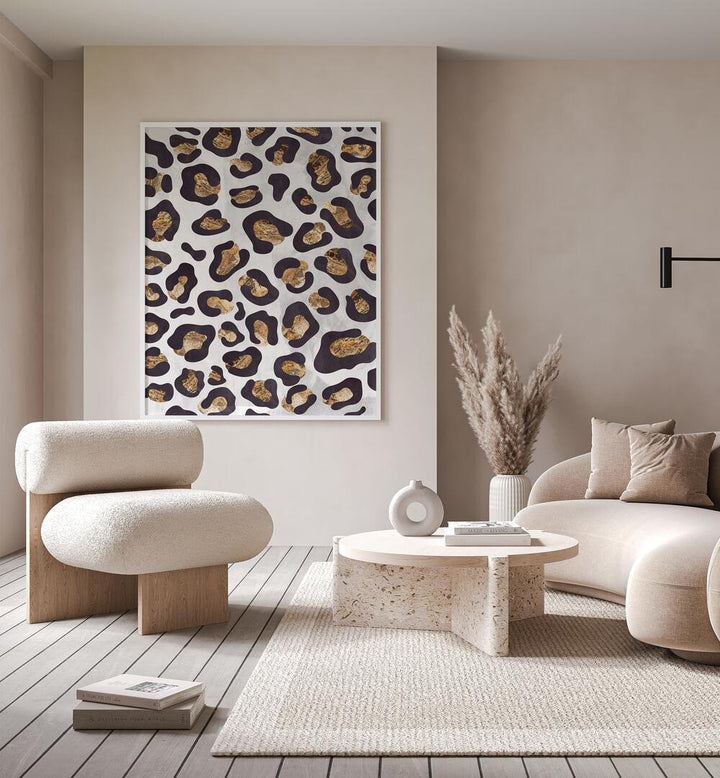 Stylish GOLD BLACK LEOPARD PRINT, FASHION POSTERS by Sarah Manovski, perfect for elevating any modern space.