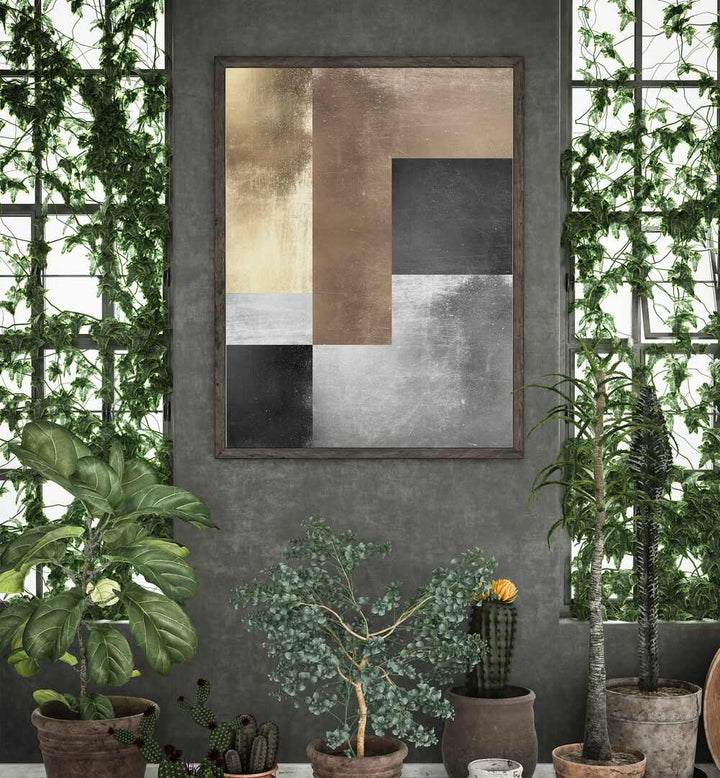 GOLD TEXTURES IV , GEOMETRIC ART PRINTS