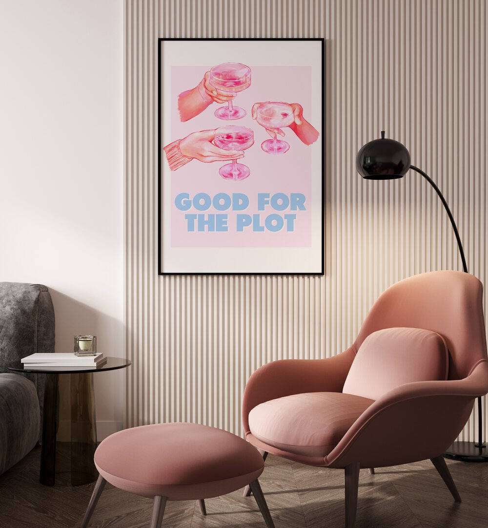 Good For The Plot  Art Artwork in Gallery Wrap Artwork Placed on a wall In A Living Room
