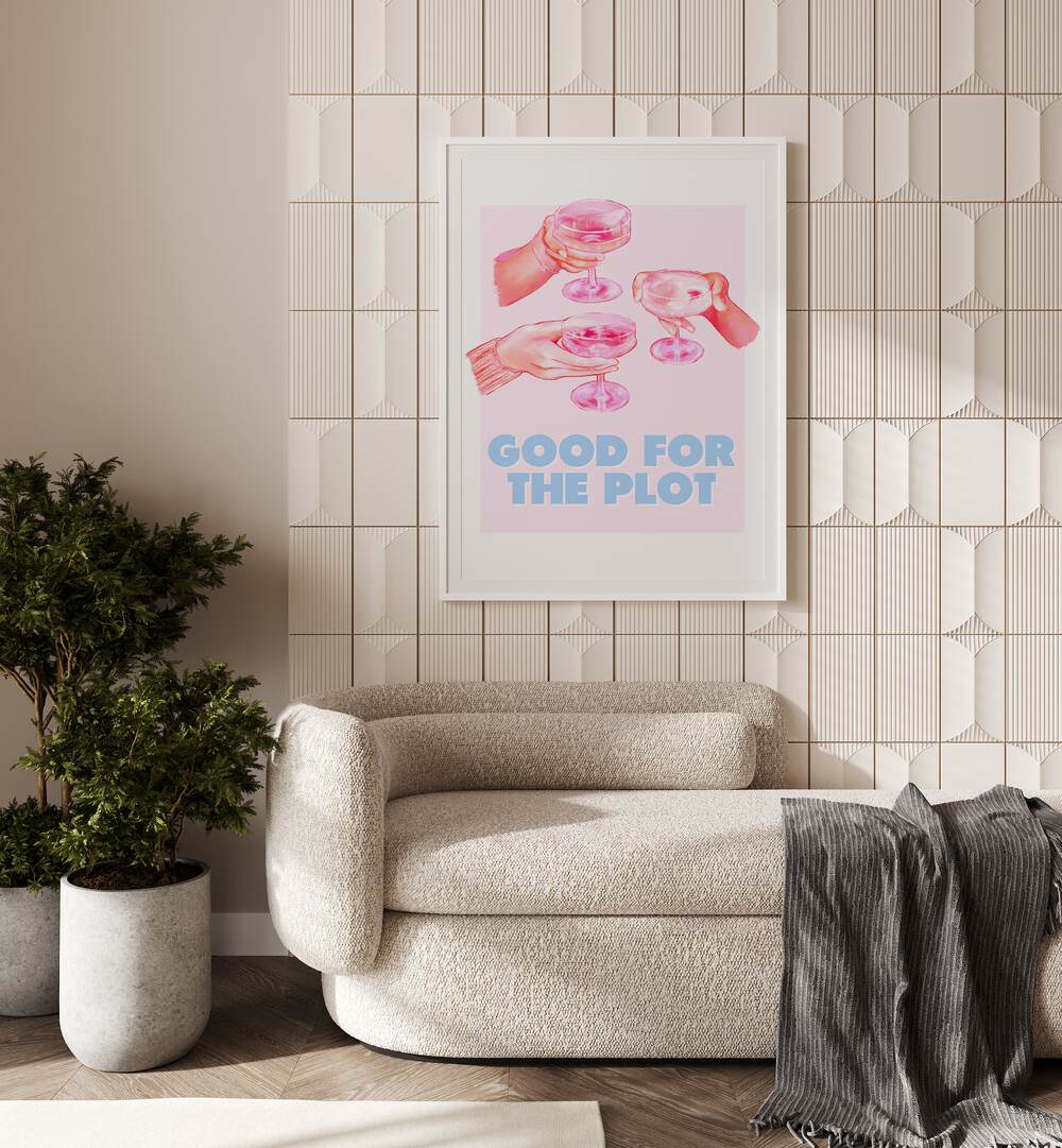 Good For The Plot  Art Artwork in Gallery Wrap Artwork Placed on a wall In A Living Room