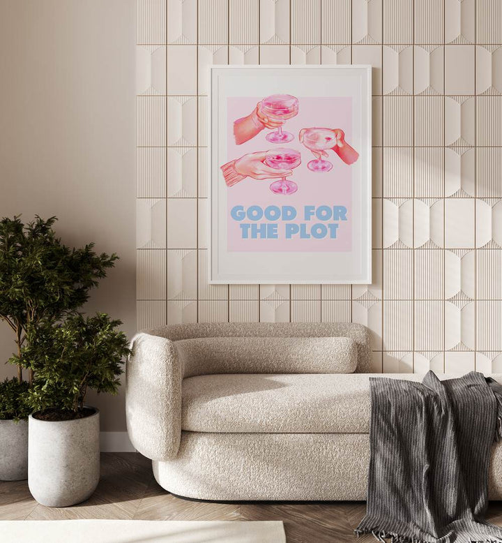 Good For The Plot  Art Artwork in Gallery Wrap Artwork Placed on a wall In A Living Room