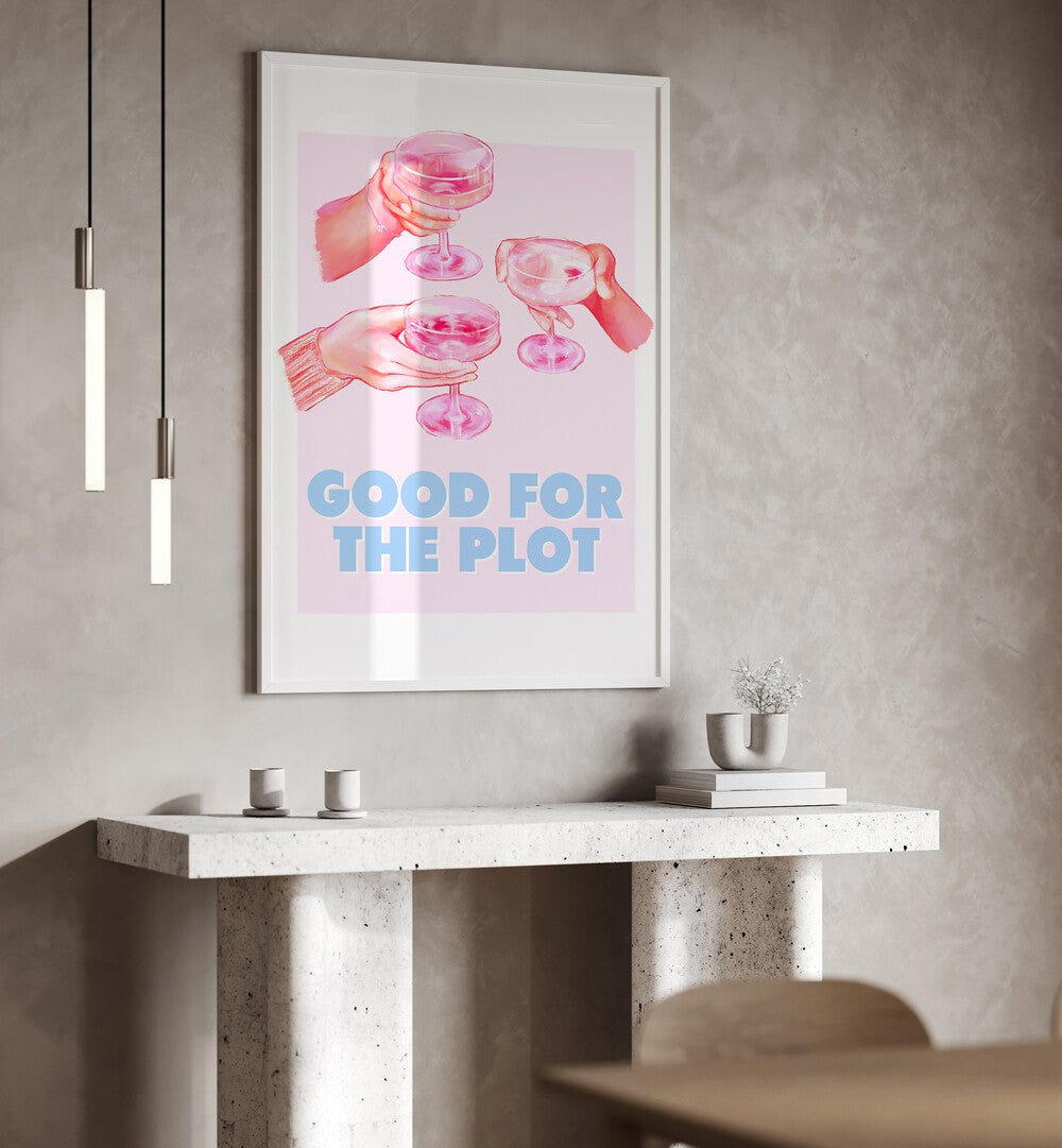 Good For The Plot  Art Artwork in Gallery Wrap Artwork Placed on a wall In A Living Room