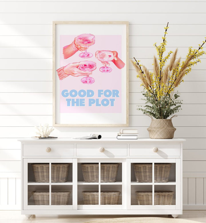 Good For The Plot  Art Artwork in Gallery Wrap Artwork Placed on a wall In A Living Room