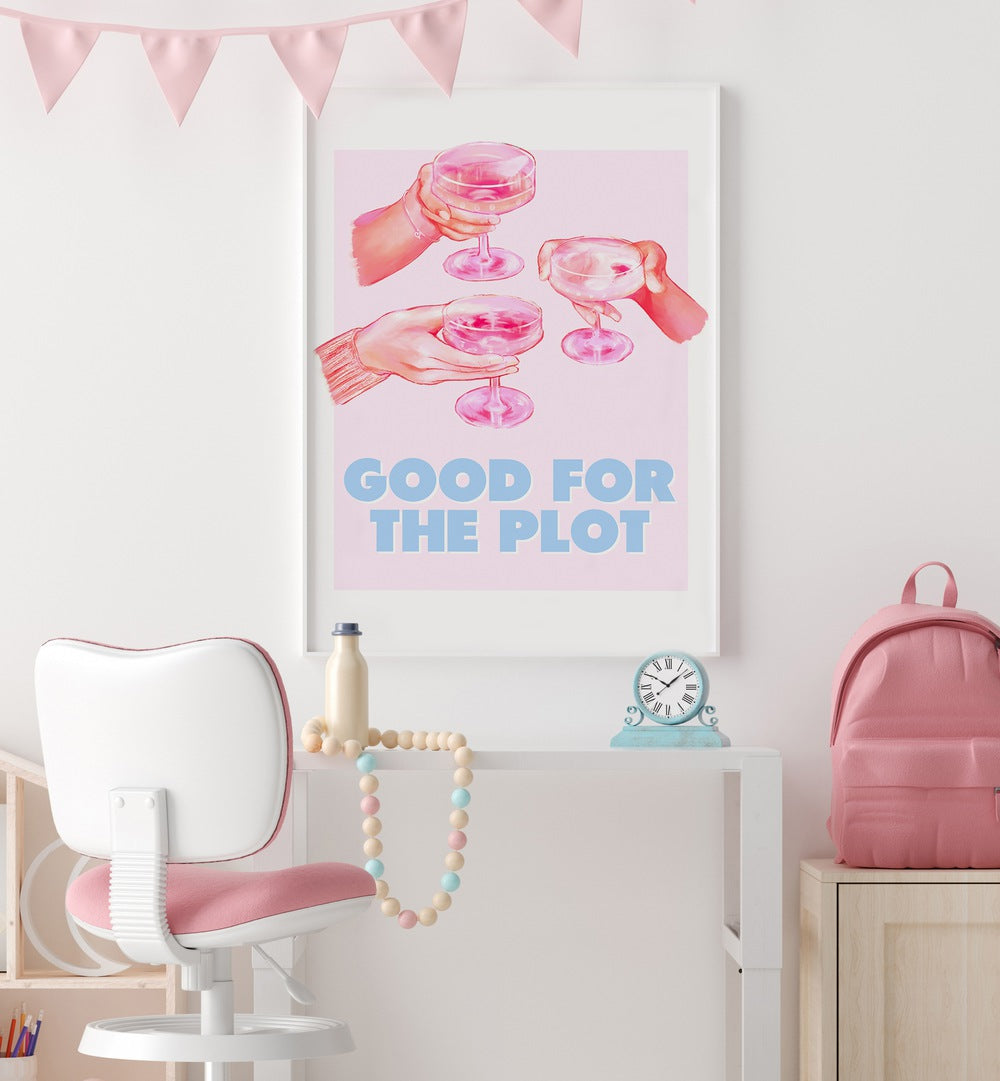 Good For The Plot  Art Artwork in Gallery Wrap Artwork Placed on a wall In A Living Room