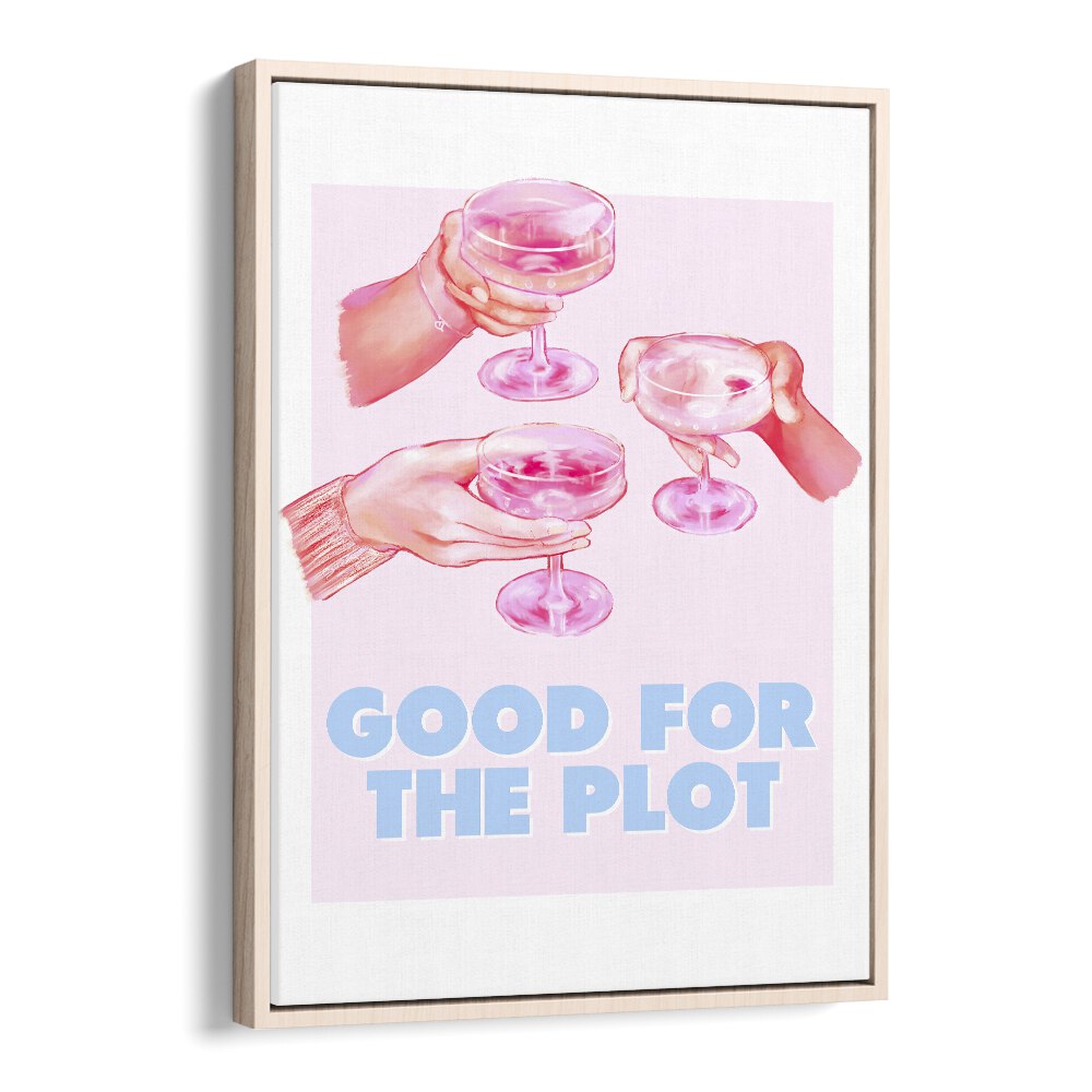 Good For The Plot Fashion Art Artwork in Oak Wood Floater Frame
