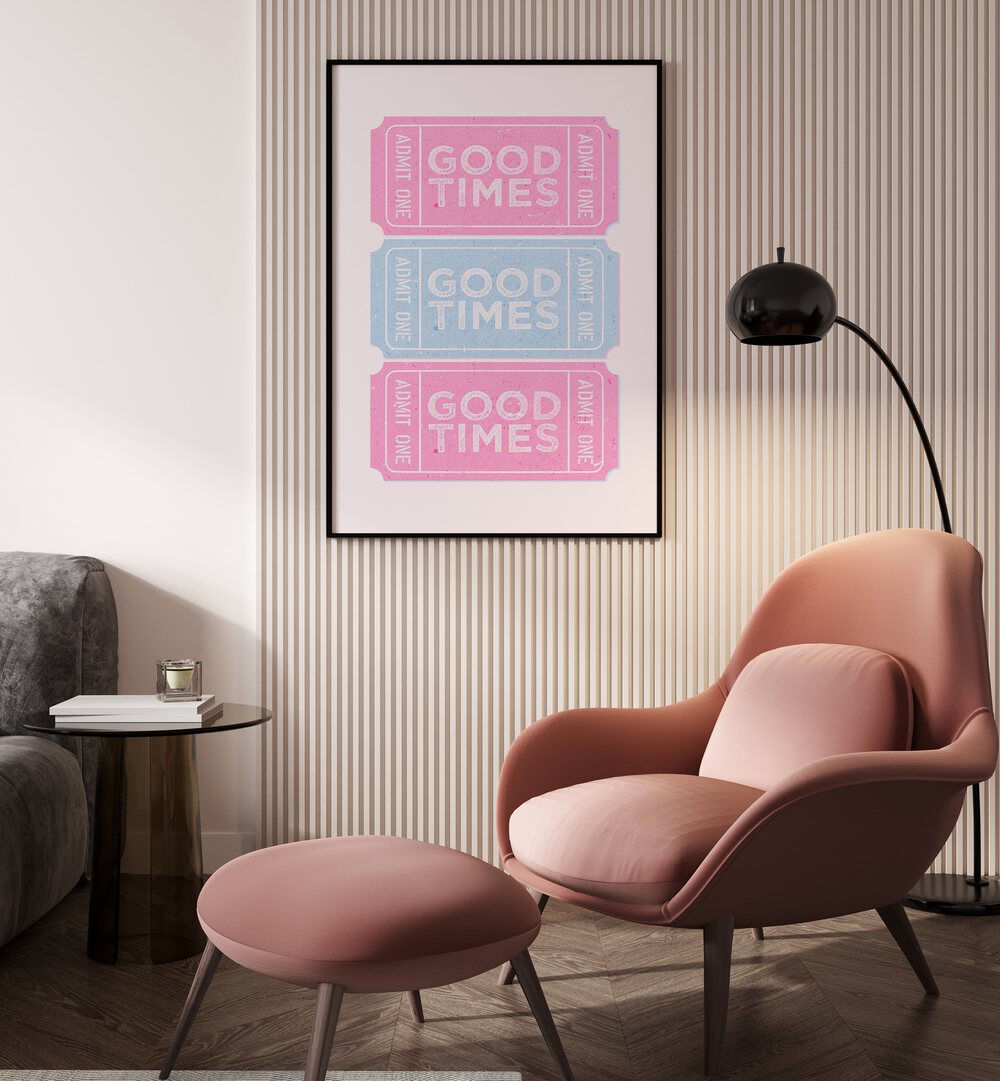 Good Times Art Artwork in Gallery Wrap Artwork Placed on a wall In A Living Room