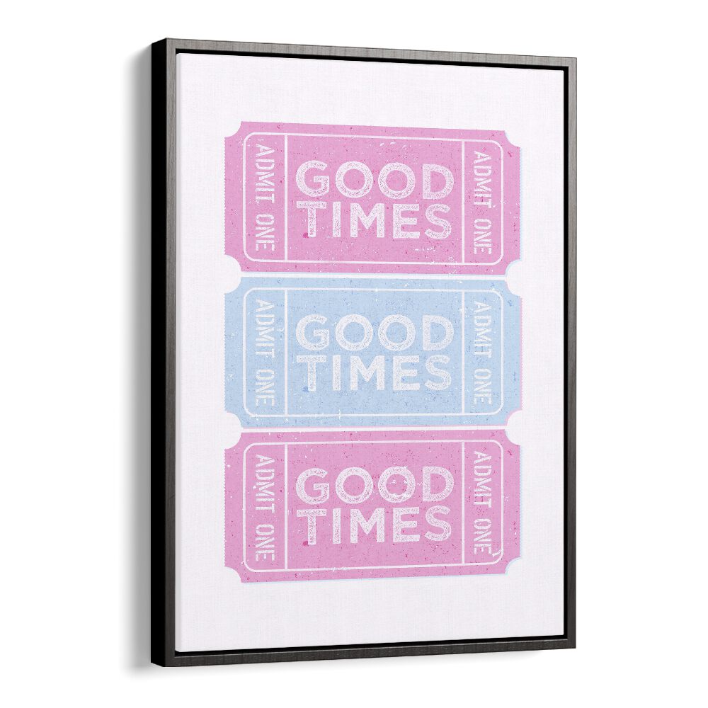 Good Times Fashion Art Artwork in Black Floater Frame