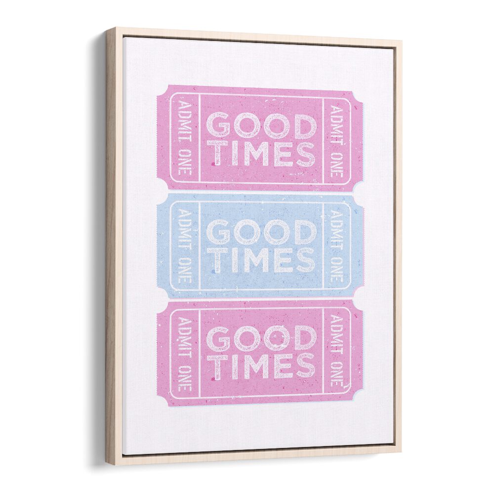 Good Times Fashion Art Artwork in Oak Wood Floater Frame
